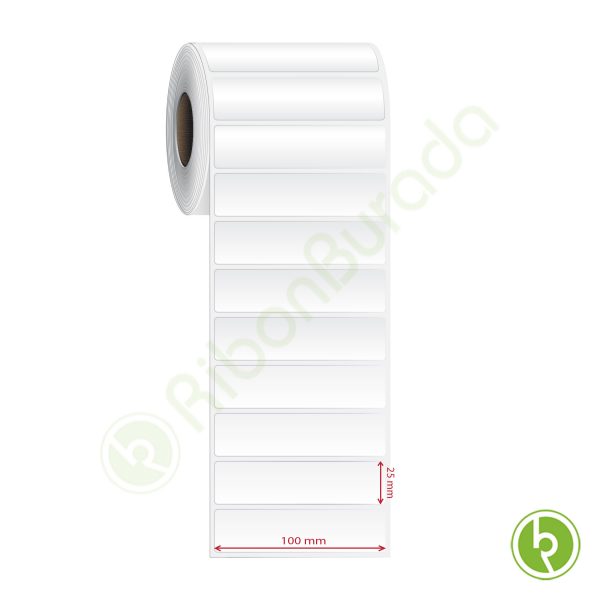 100x25 mm PP Opak Etiket (Plastik Bazlı) (Fiyatı)