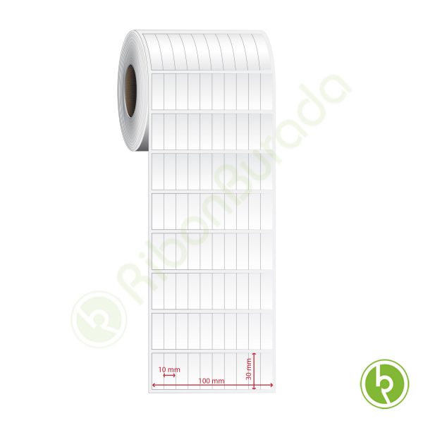 10x30 mm 10 'lu Bitişik PP Opak Etiket (Plastik Bazlı) (Fiyatı)